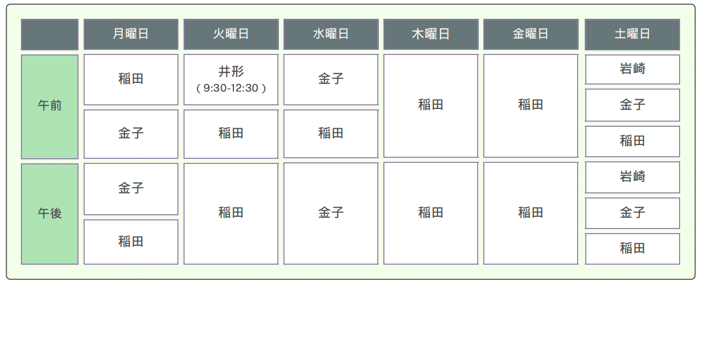 担当医表2